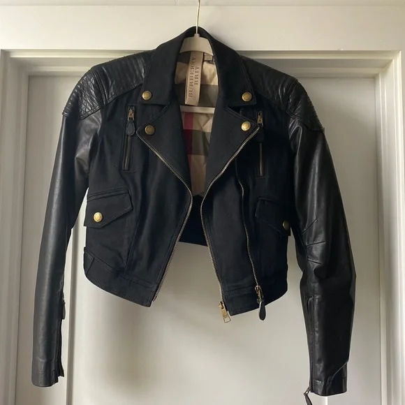 XS authentic Burberry leather jacket. In pristine condition! - Picture 1 of 4